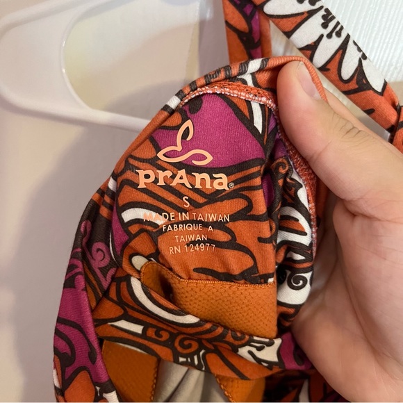 Prana Orange Congo Beats Floral Quinn Athletic Dress Women's Small - Picture 6 of 6
